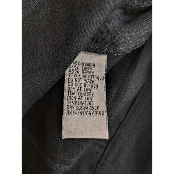 Nygard Black Linen Jacket Womens Size 12 Pockets - Picture 5 of 9